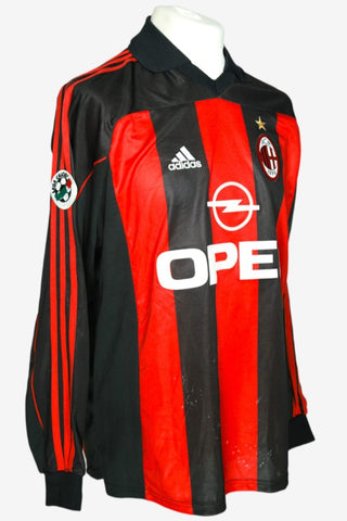 MILAN 2000/2001 - HOME - MATCHWORN - SHEVCHENKO - XL