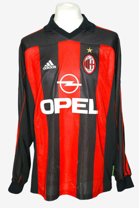 MILAN 2000/2001 - HOME - MATCHWORN - SHEVCHENKO - XL