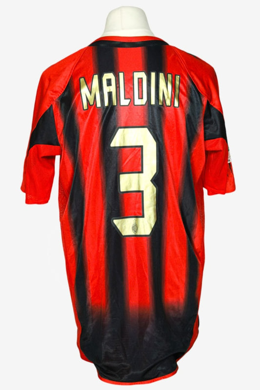 MILAN 2004/2005 - HOME - MATCHWORN - MALDINI - XL