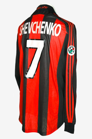 MILAN 2000/2001 - HOME - MATCHWORN - SHEVCHENKO - XL