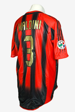 MILAN 2004/2005 - HOME - MATCHWORN - MALDINI - XL