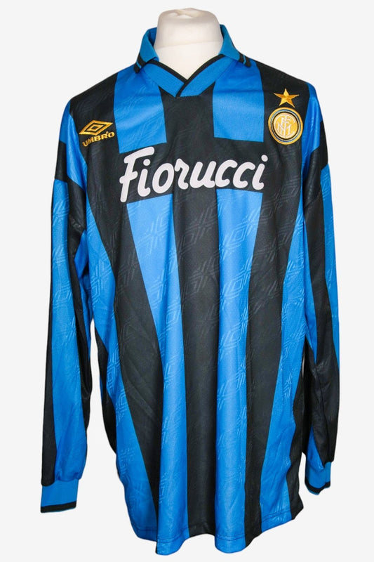 INTER 1994/1995 - HOME - MATCHWORN - 10 (BERTI) - XL