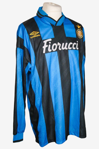 INTER 1994/1995 - HOME - MATCHWORN - 10 (BERTI) - XL