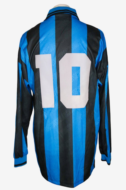 INTER 1994/1995 - HOME - MATCHWORN - 10 (BERTI) - XL