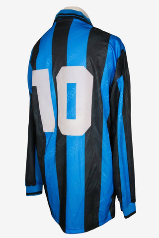 INTER 1994/1995 - HOME - MATCHWORN - 10 (BERTI) - XL