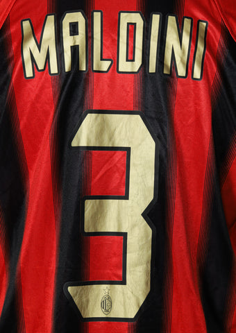 MILAN 2004/2005 - HOME - MATCHWORN - MALDINI - XL