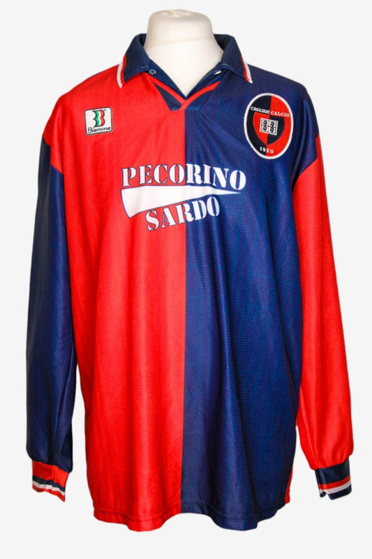 CAGLIARI 1998/99 - HOME - MATCHWORN - 0'NEAL - XL