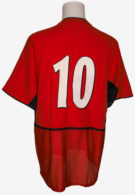 MANCHESTER UNITED 2003/04 - HOME - MATCHWORN - 10 (VAN NISTELROOY) - XXL